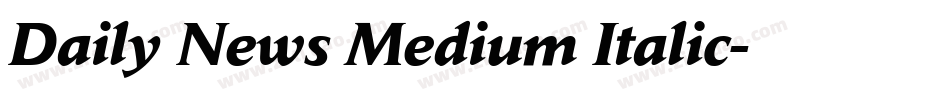 Daily News Medium Italic字体转换